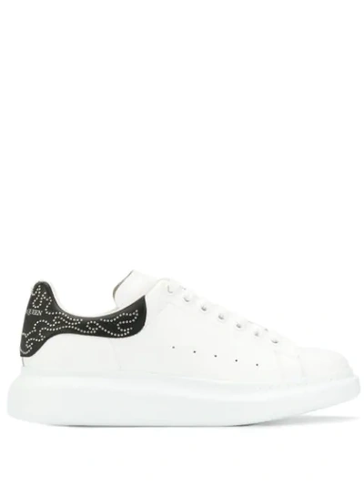 Shop Alexander Mcqueen Stud Embellished Sneakers In White