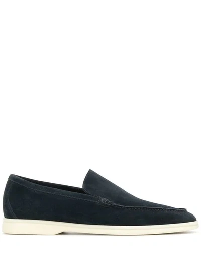 Shop Loro Piana Classic Loafers In W019 Navy