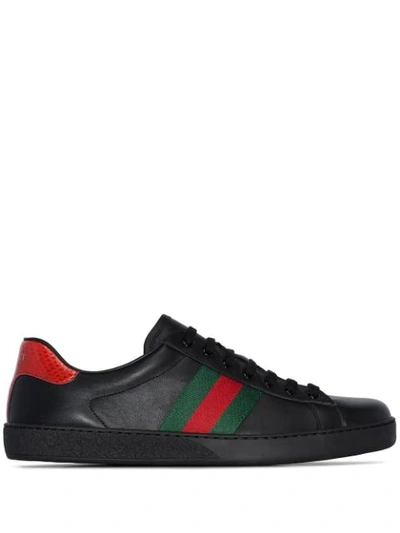 Shop Gucci Ace Classic Low-top Sneakers In Black