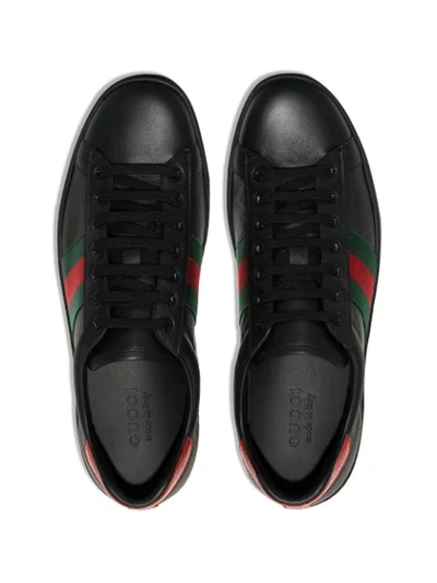 Shop Gucci Ace Classic Low-top Sneakers In Black