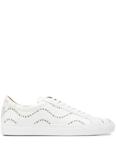 Shop Givenchy Logo Printed Sneakers In White