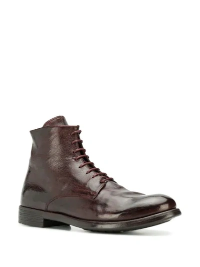 Shop Officine Creative Hive Lace-up Boots In Red