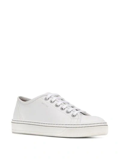 Shop Lanvin Low-top Tennis Sneakers In White