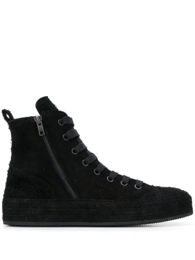 Shop Ann Demeulemeester Scamosciato Hi-top Sneakers In Black