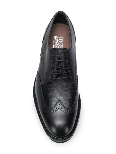 Shop Ferragamo Salvatore  Brewood Oxford Shoes - Black