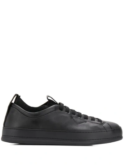 Z ZEGNA LOW TOP LACE UP SNEAKERS - 黑色