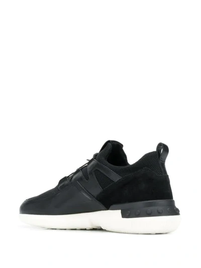 Shop Tod's High Tech Fabric Low-top Sneakers In Black