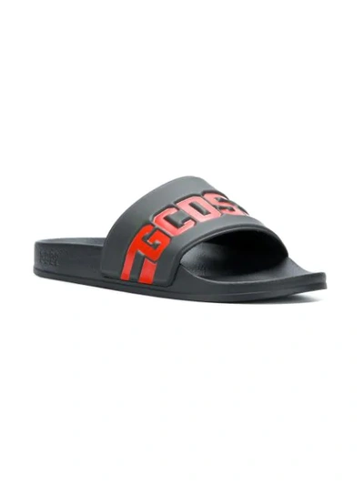 Shop Gcds Logo Embossed Slide In Red