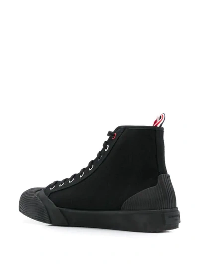 Shop Thom Browne 'vulcanized' High-top-sneakers In Black