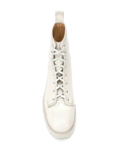 Shop Oamc Lace-up Ankle Boots In Neutrals