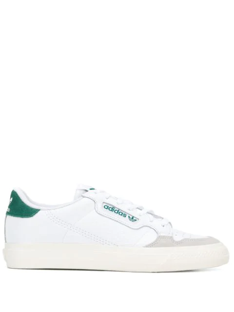 adidas original continental 80 vulc sneakers in leather with green tab