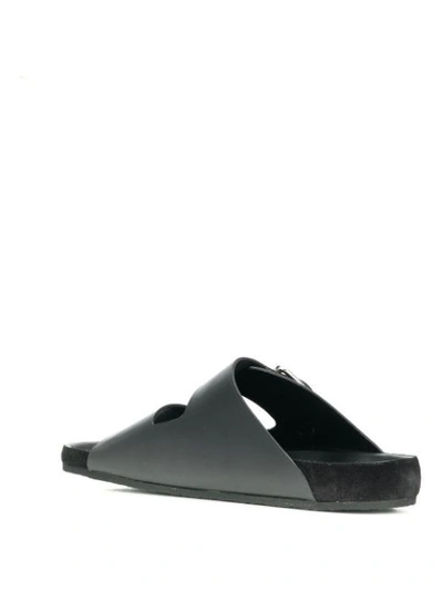 ISABEL MARANT DOUBLE BUCKLE SLIP-ON SANDALS - 黑色