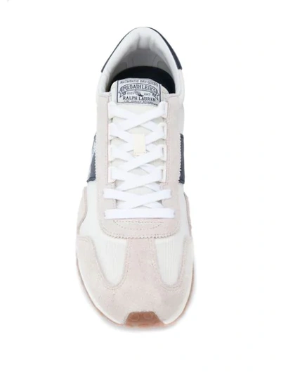 Shop Ralph Lauren Polo Logo Sneakers In White