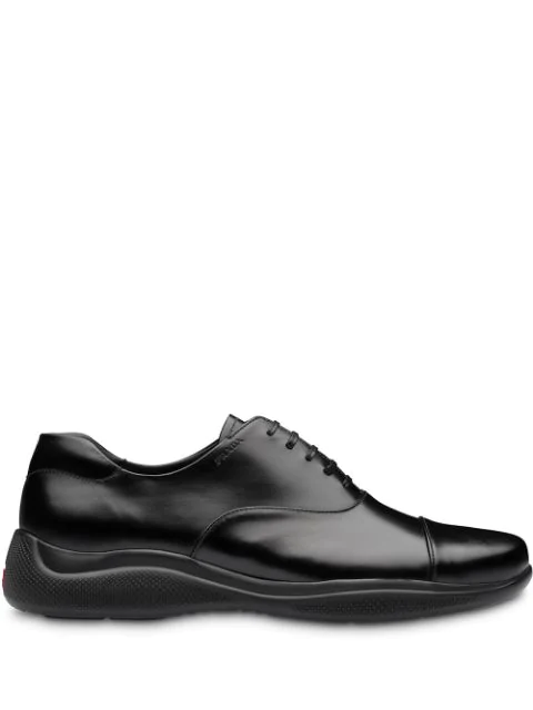 prada leather oxford shoes