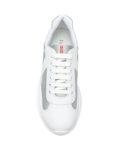 Shop Prada Linea Rossa Sneakers In F0j36 Bianco Argento
