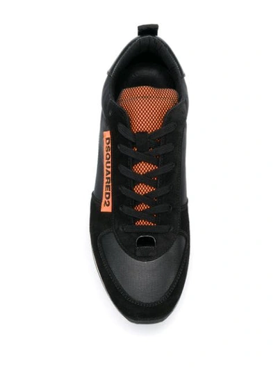 Shop Dsquared2 Logo Lace-up Sneakers In Black