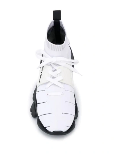 Shop Givenchy Jaw Hi-top Sneakers In White ,black