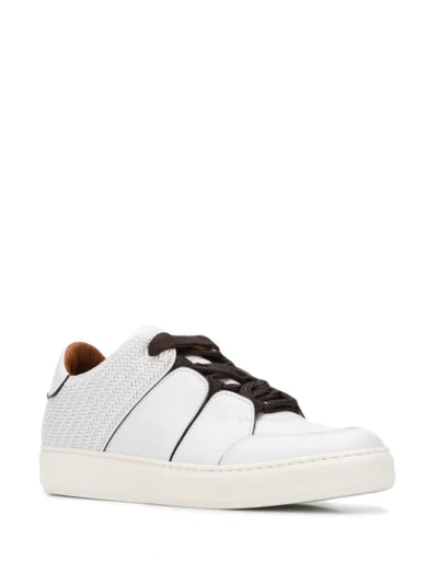 Shop Ermenegildo Zegna Sneakers Mit Farbkontrast In White