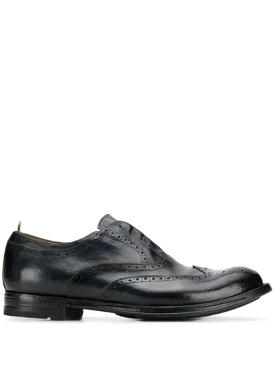 Shop Officine Creative Slip-on Brogues In Blue