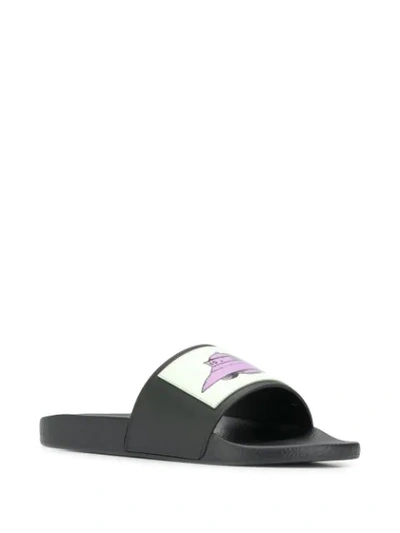 Shop Valentino X Undercover Ufo Slides In Black