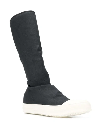 Shop Rick Owens Drkshdw Slip-on Sneakers In 99 Black