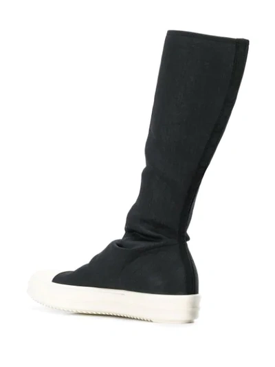 Shop Rick Owens Drkshdw Slip-on Sneakers In 99 Black