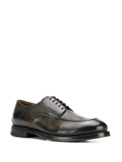 Shop Silvano Sassetti Leather Derby Shoes In Green