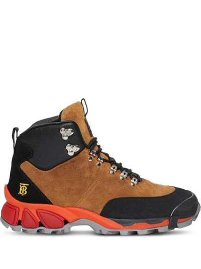 Shop Burberry Tor Hiking Boots In Black