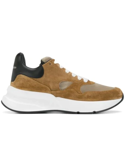 Shop Alexander Mcqueen Oversized Runner Sneakers In Brown