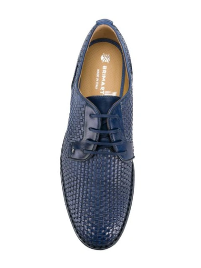 Shop Brimarts Woven Derby Shoes In Blue