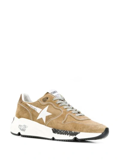 Shop Golden Goose Running Sole Sneakers In Brown