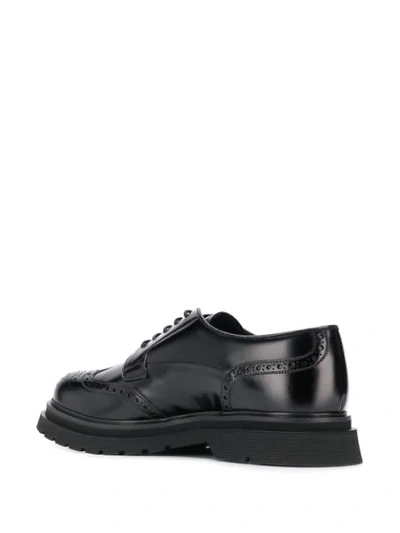 Shop Prada Klassische Derby-schuhe In Black