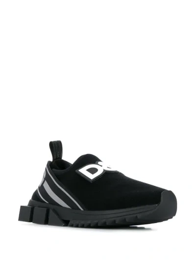 Shop Dolce & Gabbana Sorrento Slip-on Sneakers In Black