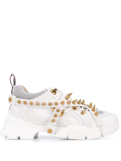 aanwijzing perspectief Rodeo Gucci White Men's Flashtrek Removable Spikes Sneakers | ModeSens
