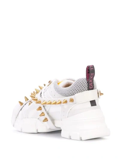 Shop Gucci Flashtrek Removable Spikes Sneakers In White
