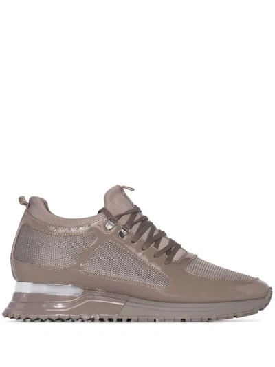 Shop Mallet Footwear Diver Leather Sneakers In Grey
