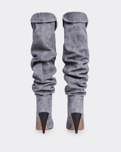 Shop Iro Groove Boots In Grey