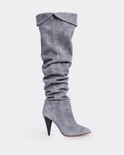 Shop Iro Groove Boots In Grey