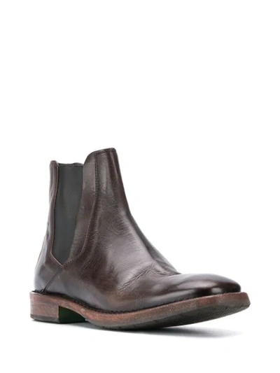 MOMA LEATHER CHELSEA BOOTS - 棕色