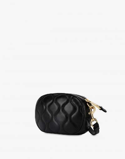 Shop Moschino Dollar Studs Nappa Clutch In Black