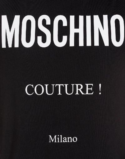 Shop Moschino Cotton T-shirt With  Couture Print In White