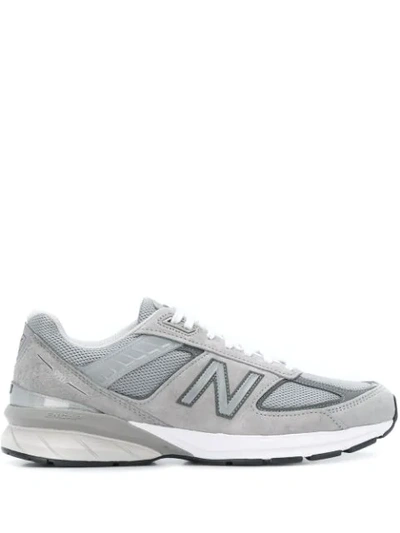 Shop New Balance Logo Patch Low Top Sneakers In Grey