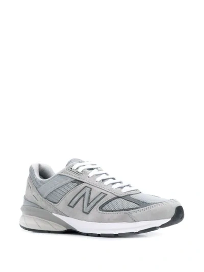 Shop New Balance Logo Patch Low Top Sneakers In Grey