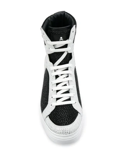 Shop Philipp Plein Money Beast Sneakers In Black