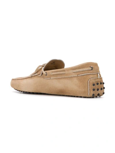 Shop Tod's Gommino Driving Loafers In Neutrals