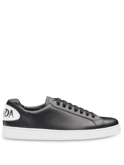 Shop Prada Comic Logo Sneakers - Black