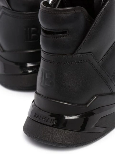 Shop Balmain B-ball Sneakers In Black