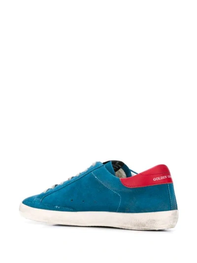 Shop Golden Goose Superstar Low-top Sneakers In Q16 Blue Suede Red
