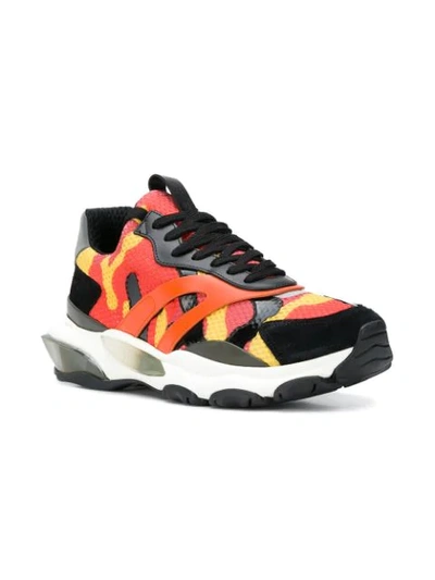 Shop Valentino Camouflage Bounce Sneakers In Multicolour