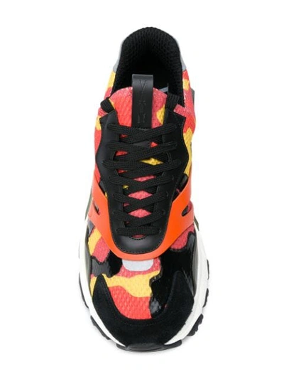 Shop Valentino Camouflage Bounce Sneakers In Multicolour